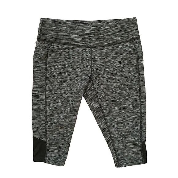 Lucy Pants - Lucy Black Space Dye Powermax Ultimate X Training Edition Crop Leggings S